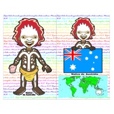 Almofadas - Missões - Criança Nativo Australia G